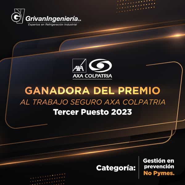 Tercer puesto en el premio a trabajo seguro de axa colpatria