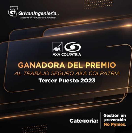 Tercer puesto en el premio a trabajo seguro de axa colpatria